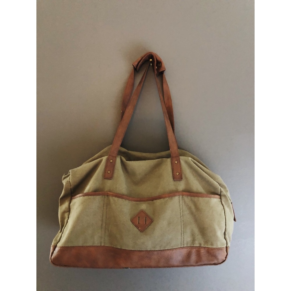 Canvas and Leather weekender bag